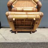 Paire de fauteuils en bambou