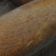 Fauteuil vintage en cuir de mouton avec dossier haut
