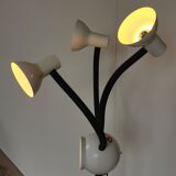 Space age lamp with 4 articulated spots, eyeball, sci-fi, 1970.