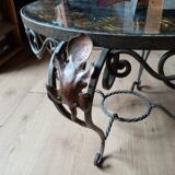Old round coffee table
