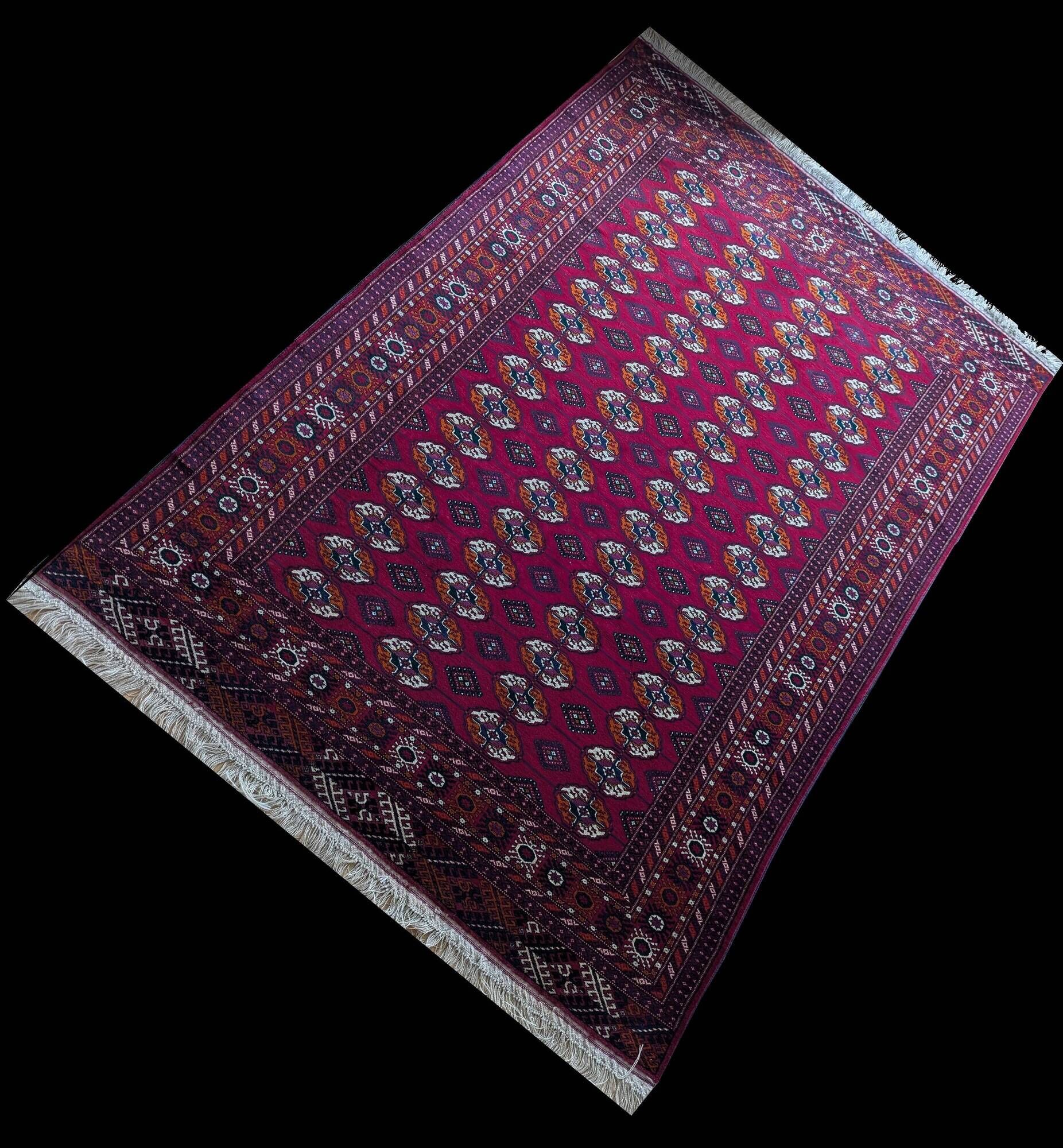 Turkmen Bukhara Oriental Rug: 2.70 X 1.65 Meters