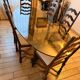 Large antique dining table in wrought iron and smoked glass,