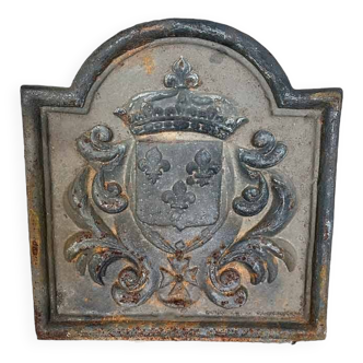 Plaque de cheminée blason