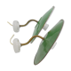 Duo of enamelled sheet metal sconces
