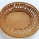 Old basket braided in rattan