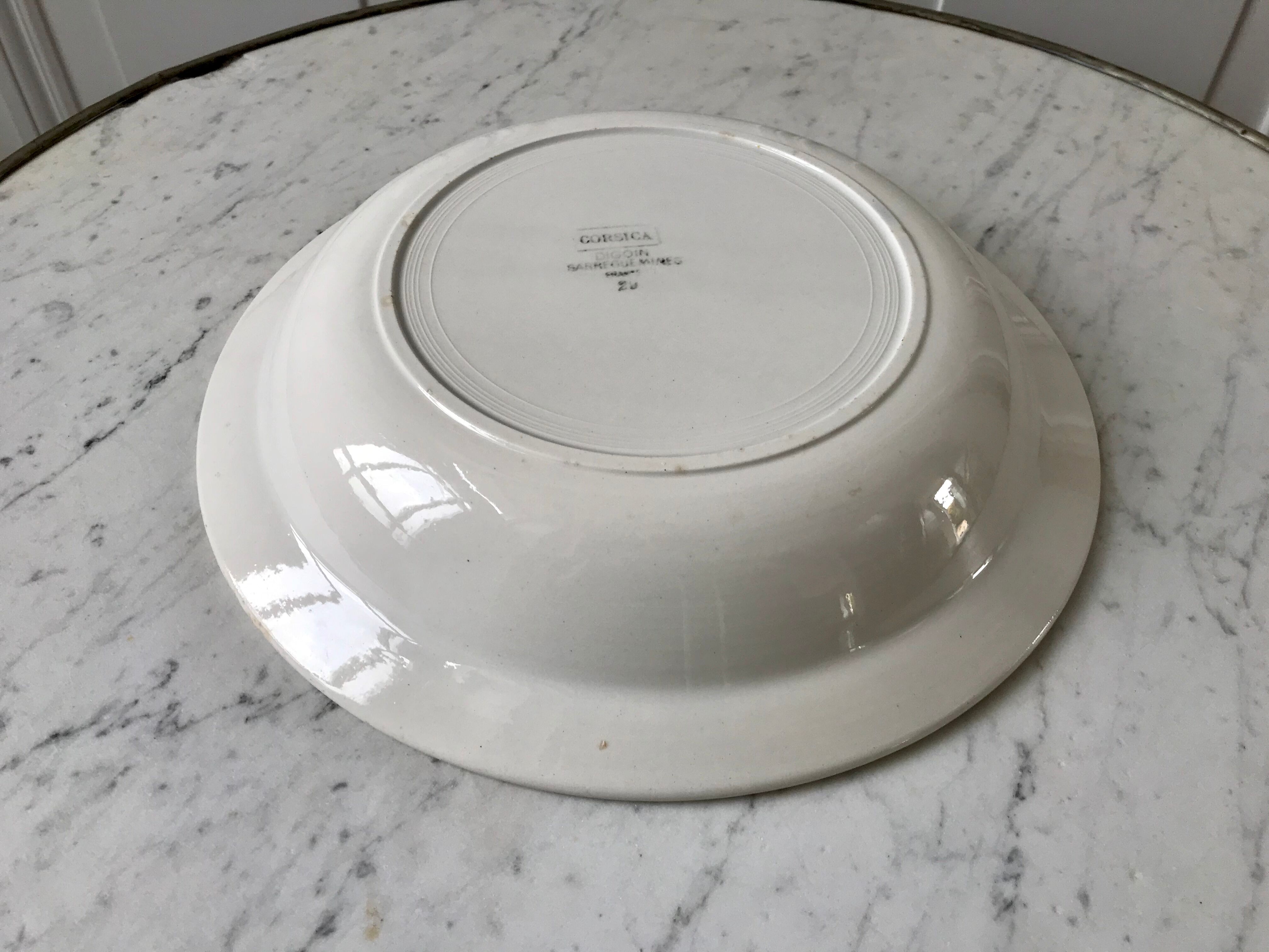 Hollow dish Digoin Sarreguemines model Corsica 40s