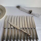 12 silver-plated table knives with stainless steel blades nogent