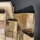 Wall light by jean-michel savary, brutalist lamp / abstract sandstone sculpture, ca 1980