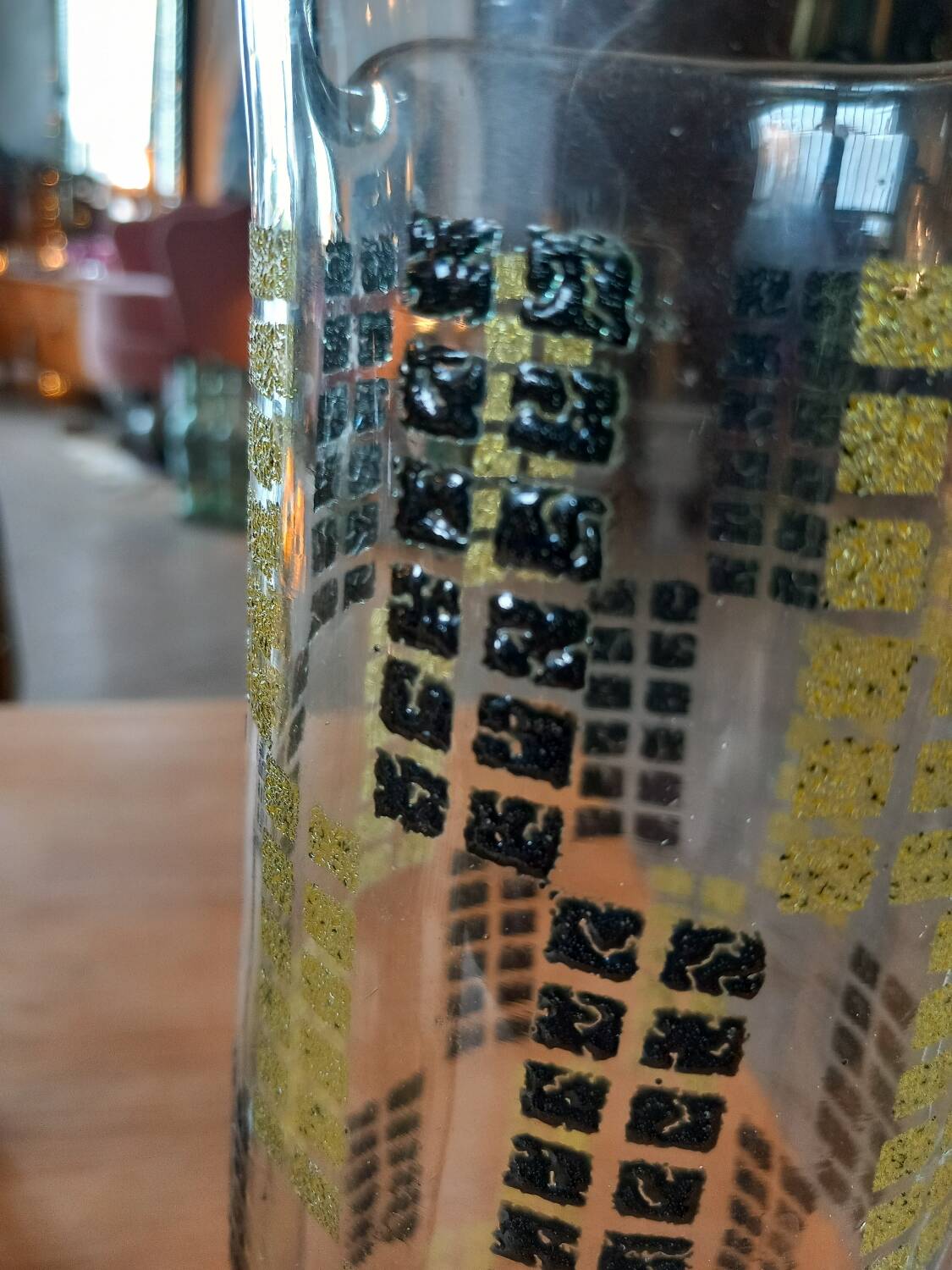 Orangeade service. 1950. glasses and carafe