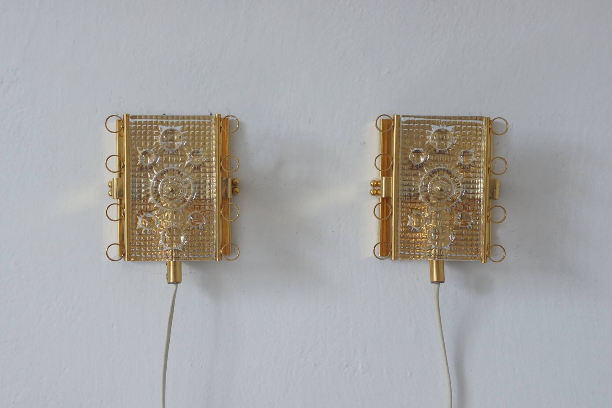 Vintage Swedish Wall Sconces, Set of 2