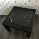 Wood and marble coffee table