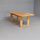 70s pine wooden extendable dining table