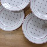 6 vintage dessert plates model Louviers from Luneville 191133