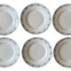 6 assiettes plates anciennes en faïence de Saint-Amand (Nord)