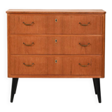 Commode scandinave en teck avec pieds noirs