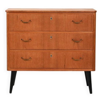 Commode scandinave en teck avec pieds noirs