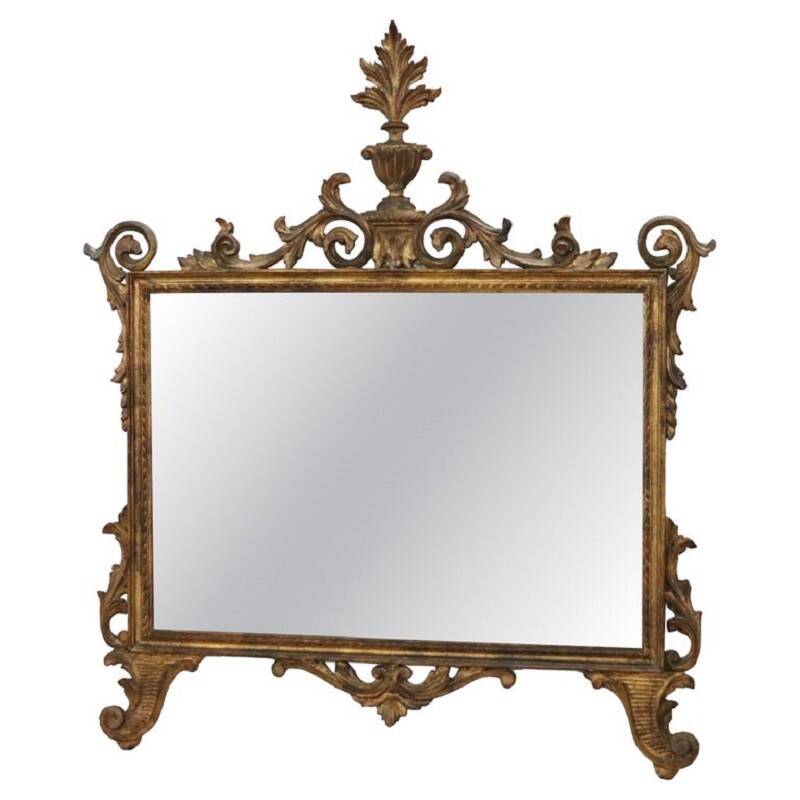 Gilt Wood Wall Mirror, Italy Early 20th Century