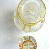 Baccarat perfume bottle, yellow eds and diamond tips