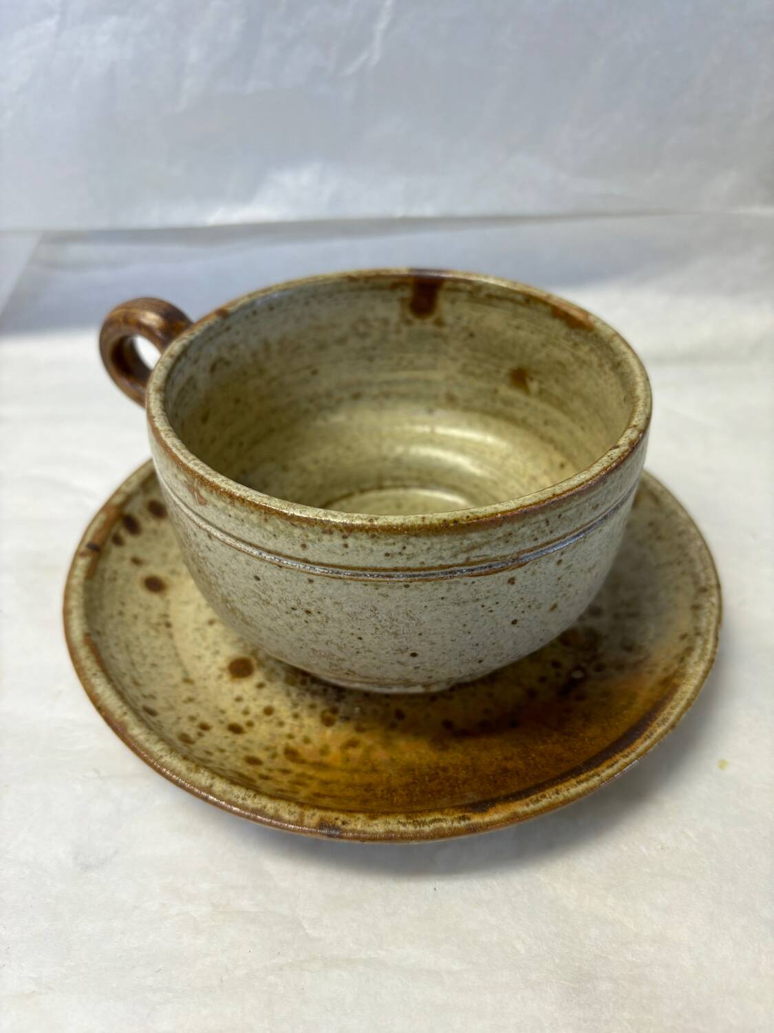 Stoneware cup lunch set