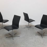 Set of 6 'Oxford' swivel chairs by Arne Jacobsen for Fritz Hansen, 1965