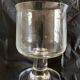 set of 7 Scandinavian crystal glasses ringing stemmed goblets 1970