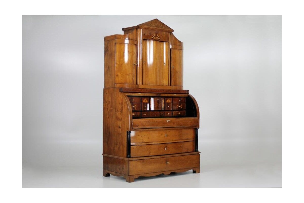 Oak secretary, Northern Europe, around 1820