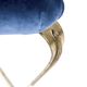 Pair of vintage brass and blue velvet feet rest