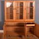 Ercol elm windsor model 806,803 glazed three door cabinet dresser