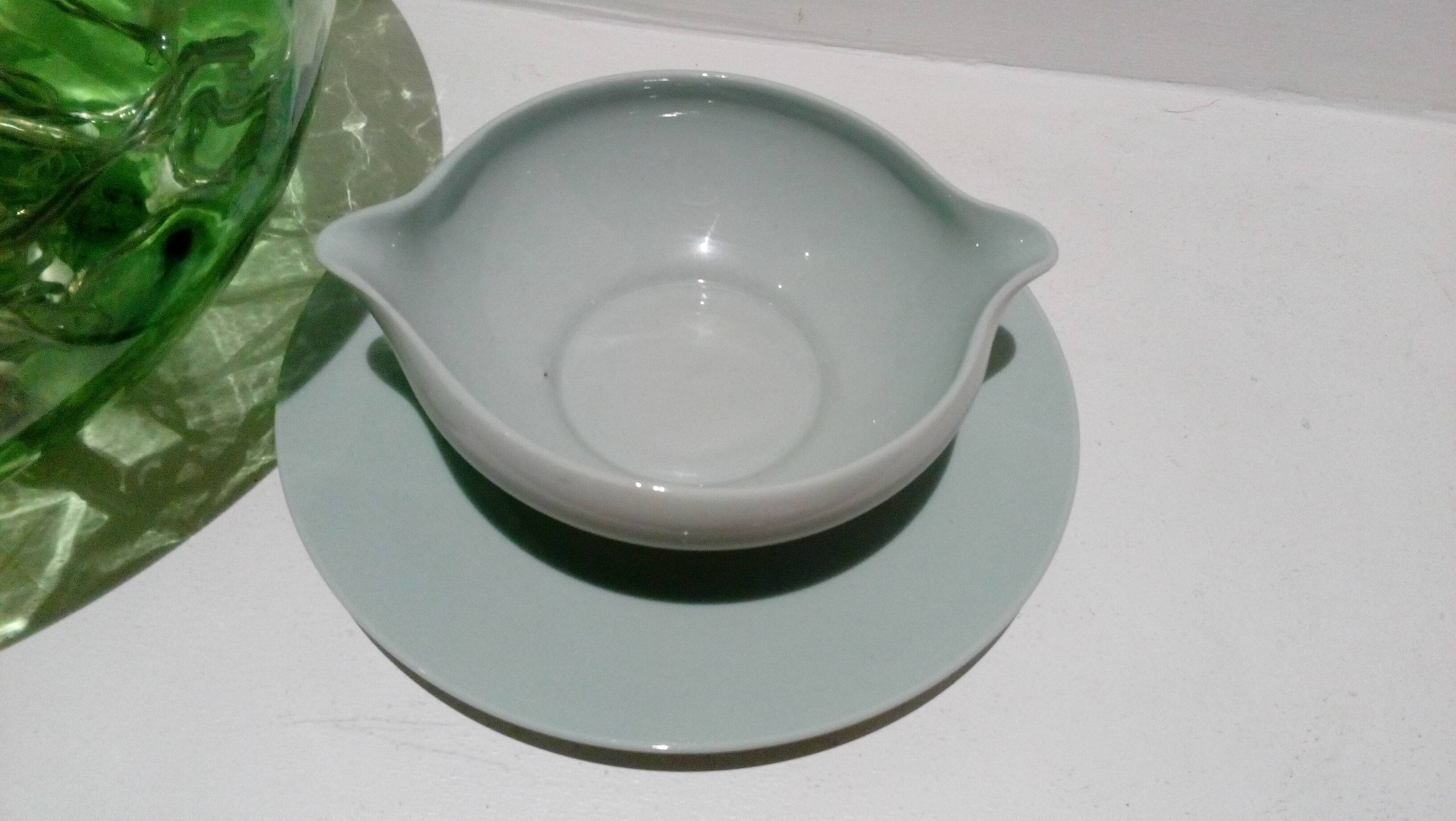 Blue sauce boat from Limoges