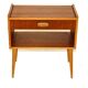 Scandinavian bedside table in teak and oak, Sweden, 1960.