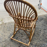 Rocking chair in adult rattan