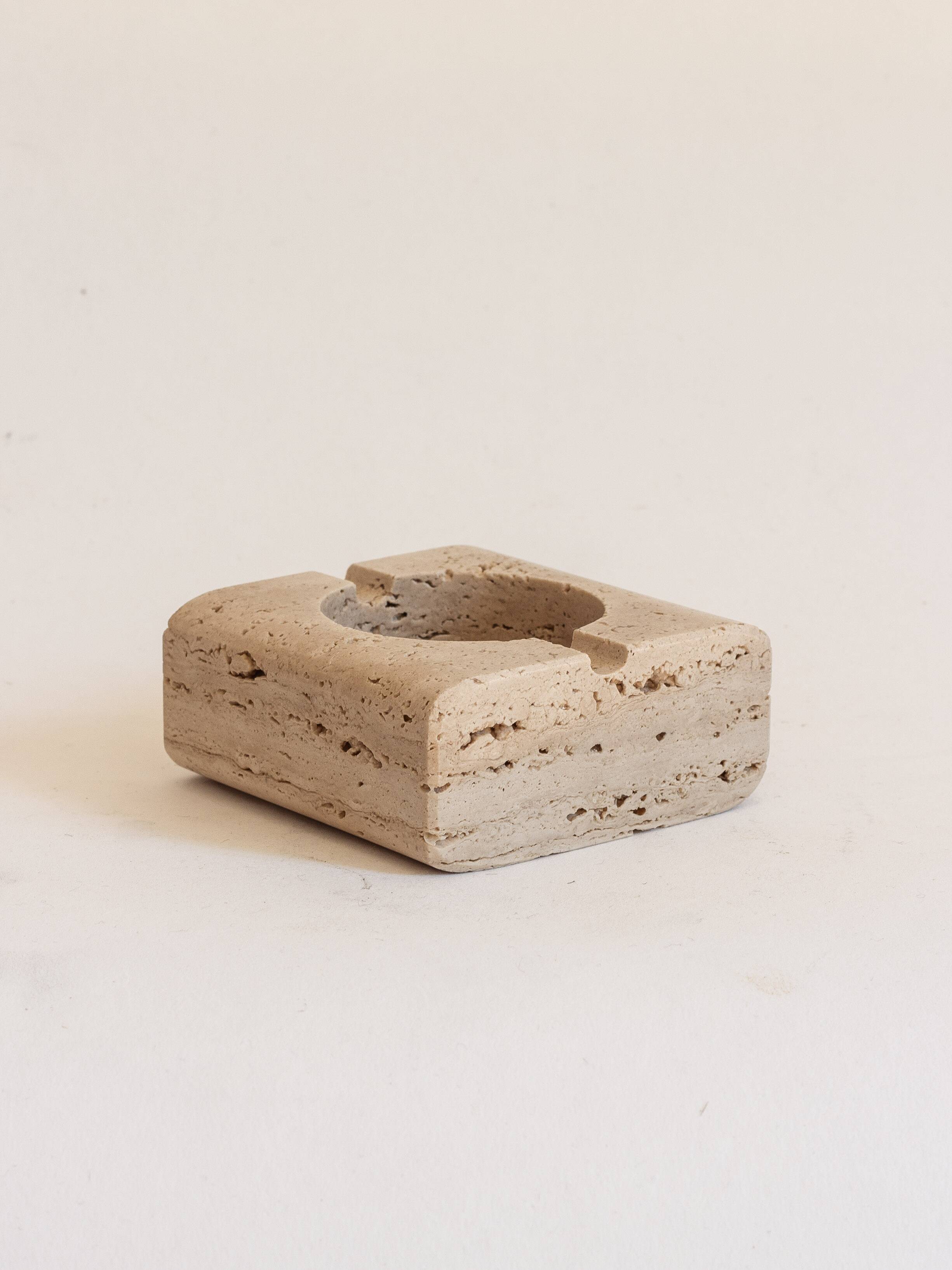 Travertine ashtray, 1970s