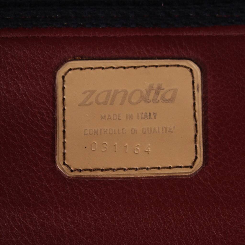 Italian armchair with footstool design production Zanotta