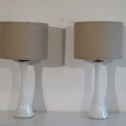 Pair of glass lamps by Bernt Nordstedt for Bergboms 1970