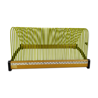 Old green wood vinyl holder, plattofix
