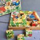 Ancien jeu de cubes en bois