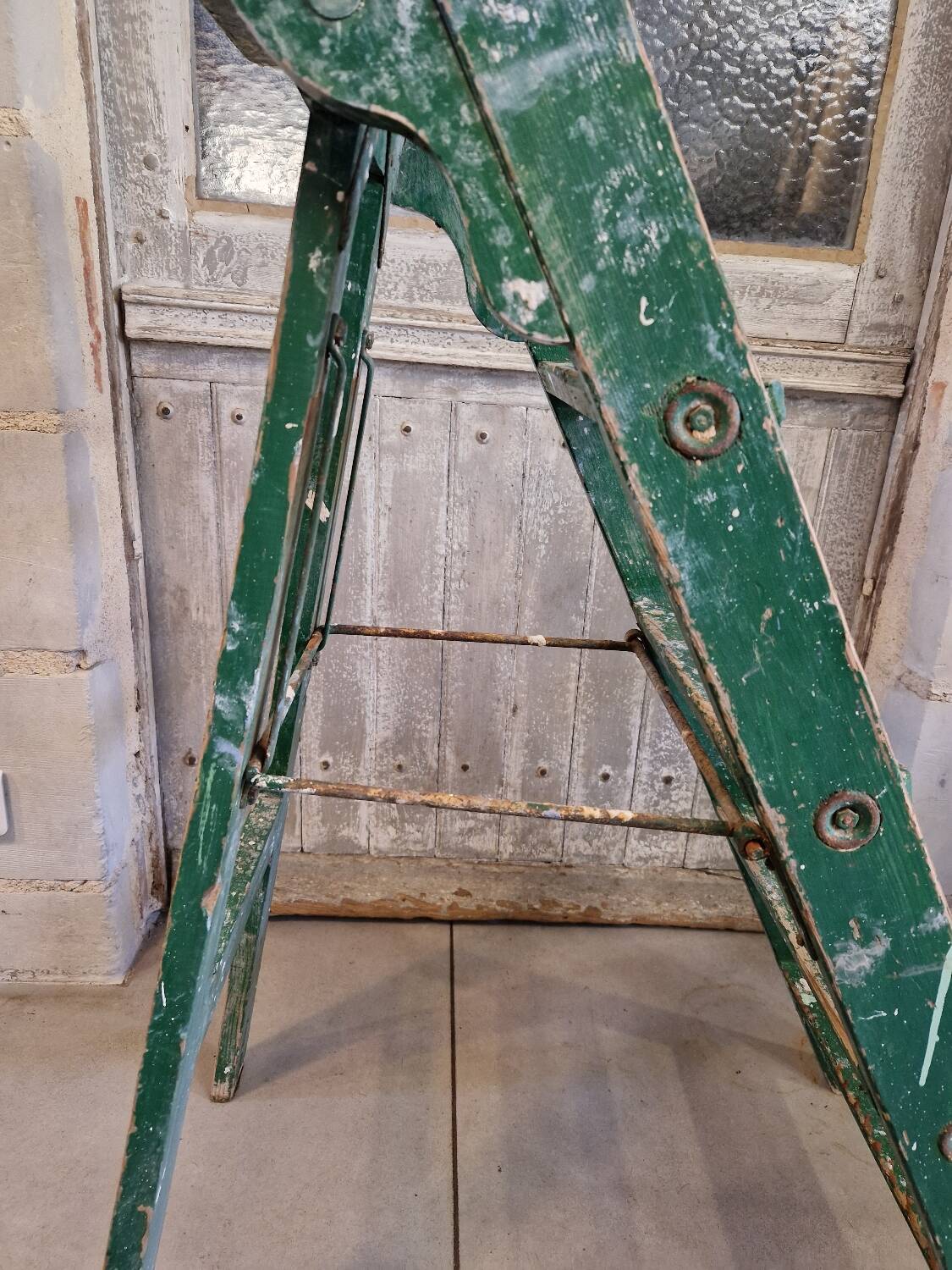 Antique painting workshop stepladder