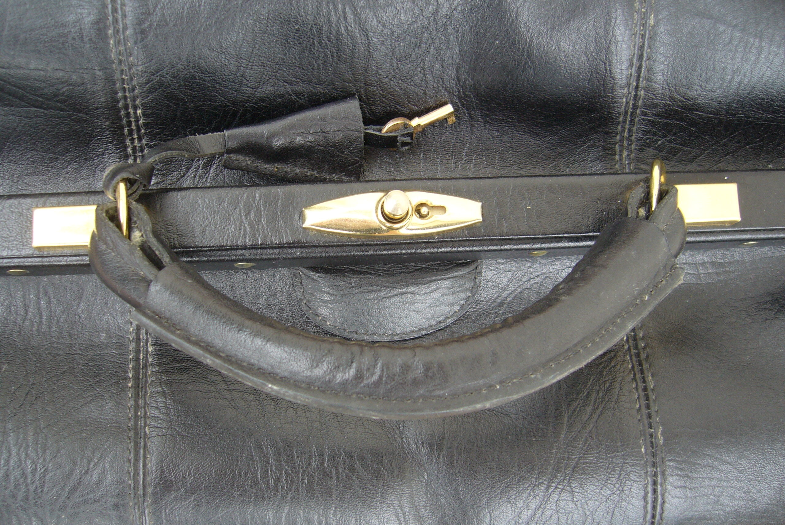 Vintage leather suitcase