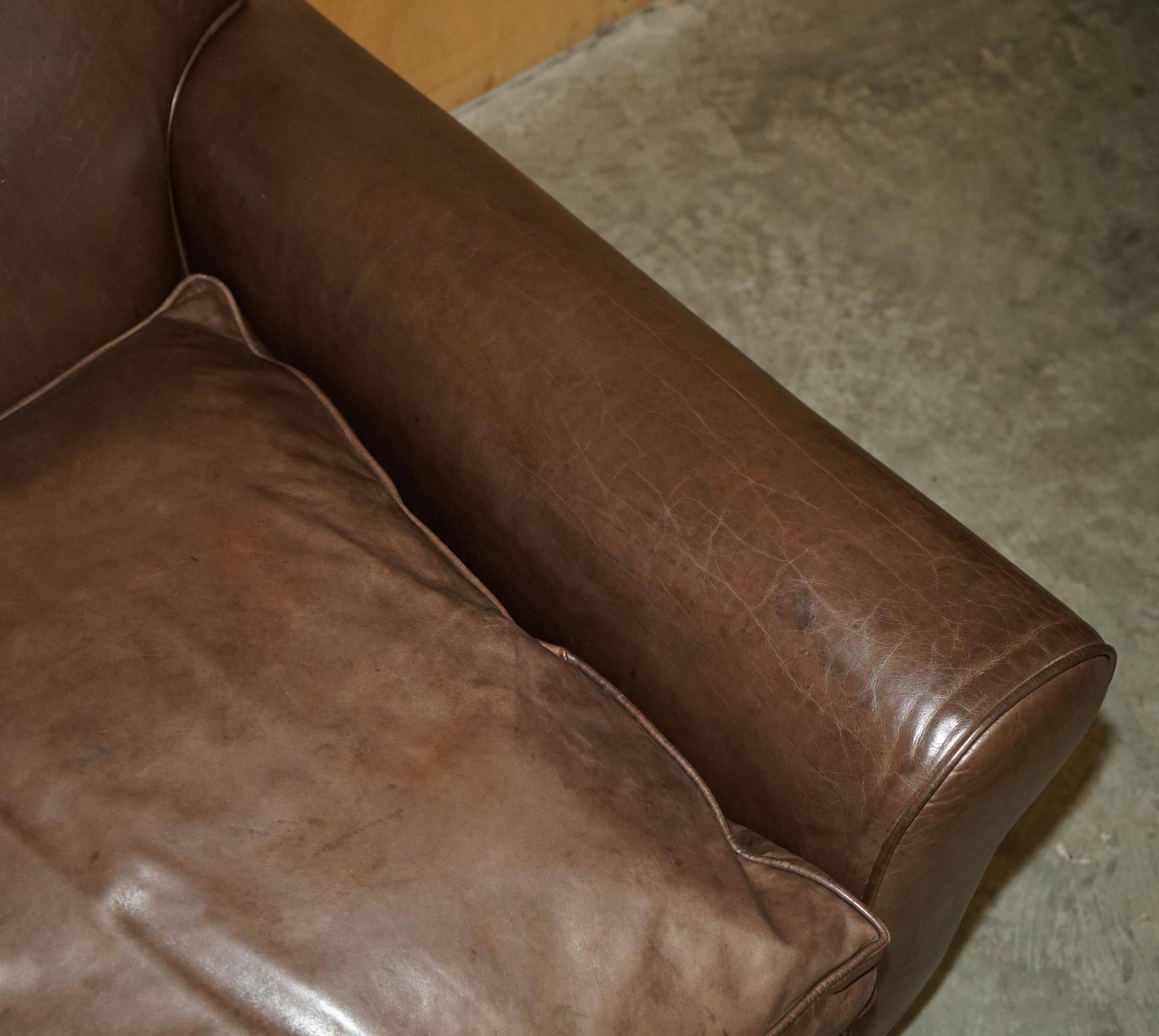 Large leather loveseat Terence Conran Chelsea
