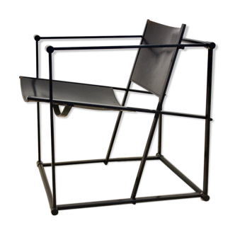FM62 Cubic leather lounge chair by Radboud van Beekum for Pastoe, Dutch design