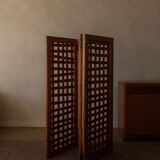 Paravent vintage en bois à 3 panneaux ajourés · Paravent pliant en pin (135 cm)