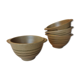4 ear bowls in Sarreguemines sandstone