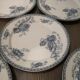 Série de 6 assiettes plates faïence Sarreguemines modèle Royat