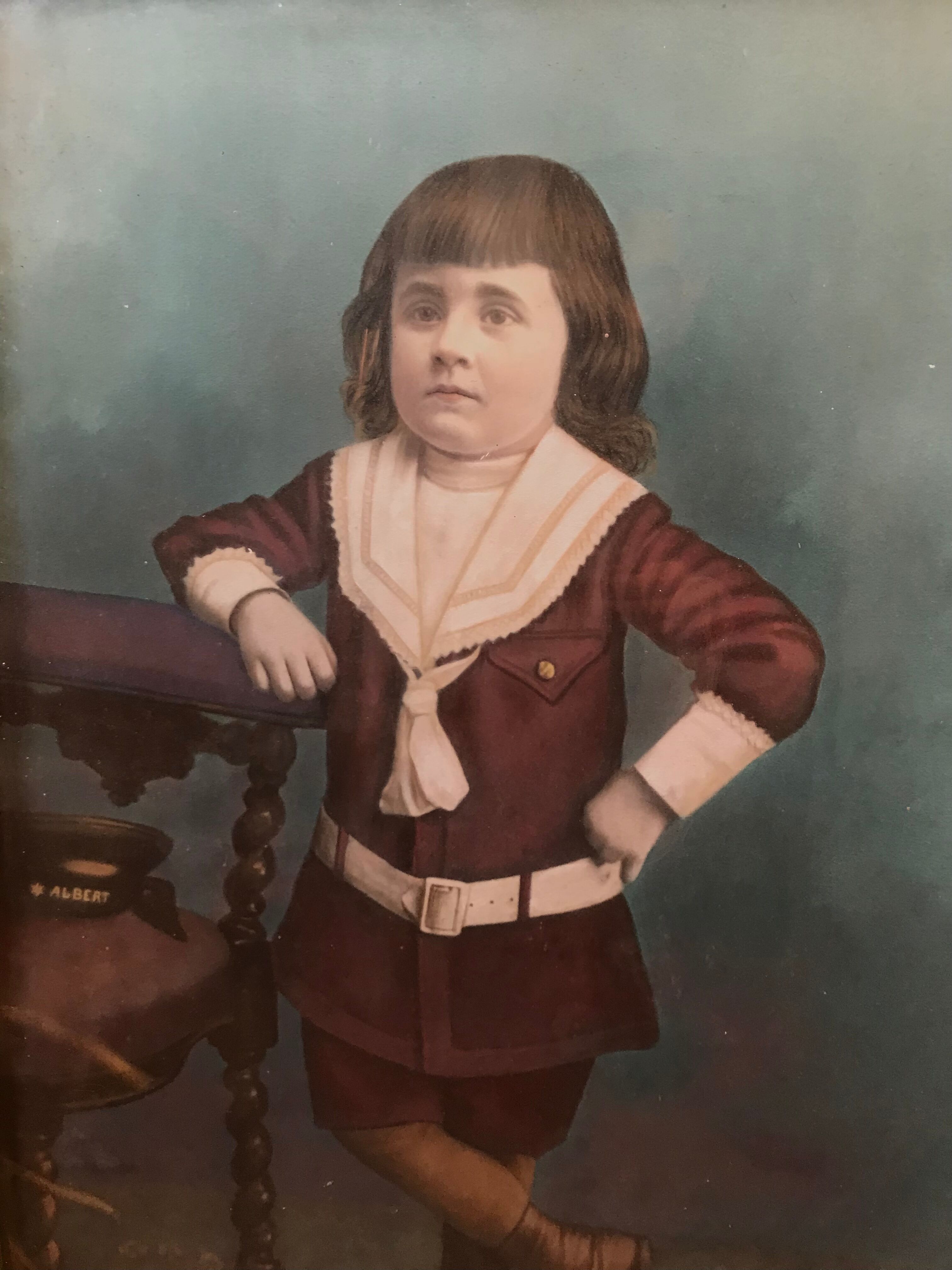 Pastel portrait of an early 20th century child