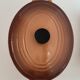 Tureen Le Creuset vintage oval casserole in brown enamelled cast iron size 30