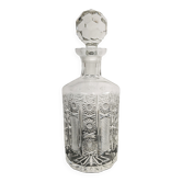 Carafe vintage en cristal République tchèque années 1960