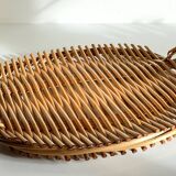 Vintage rattan presentation tray