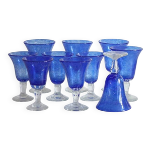 Verres bleus de la verrerie - biot