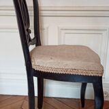 Chaise Art Déco en bois noirci