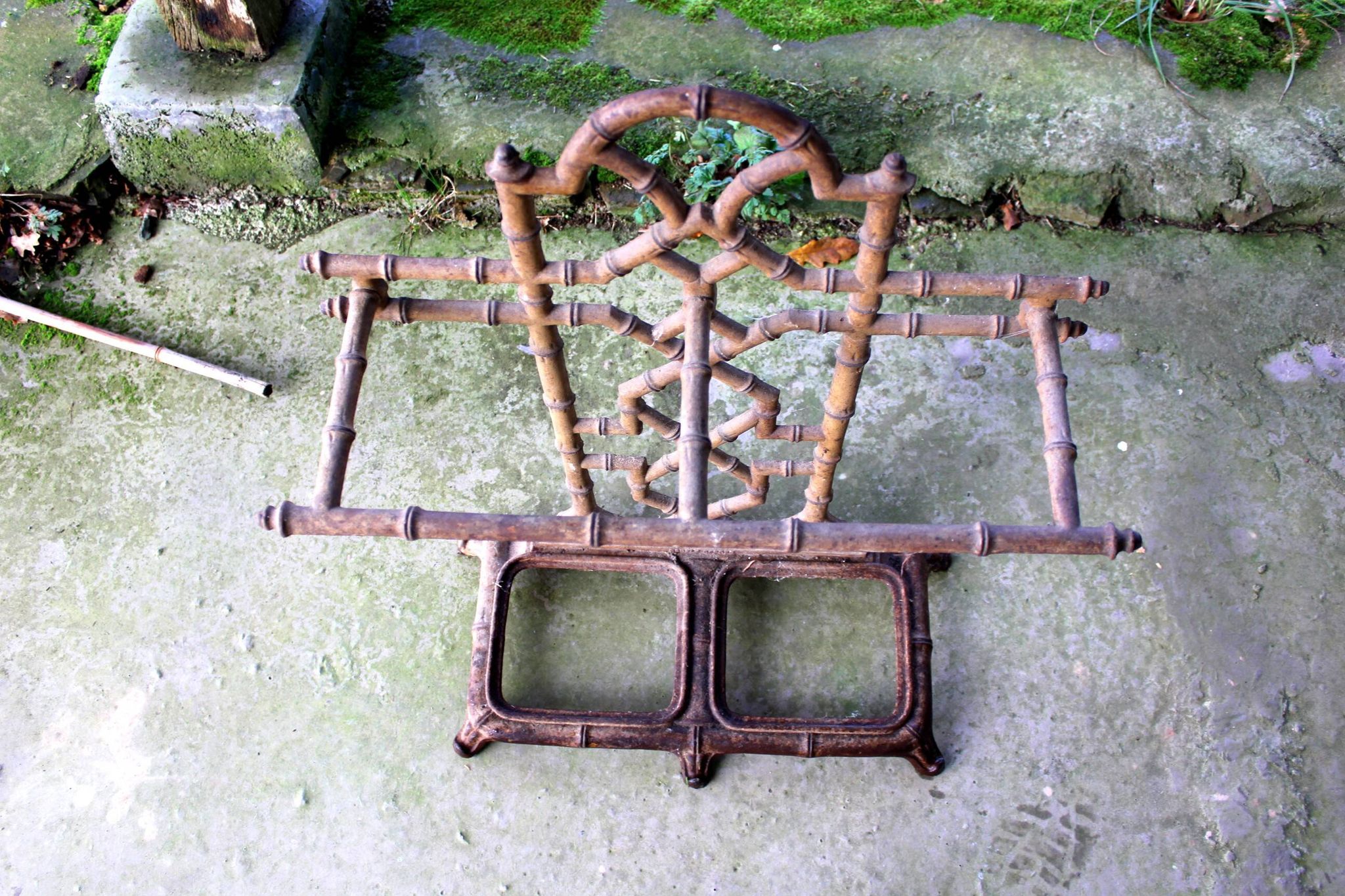 Vintage cast iron umbrella stand from the 1950s.